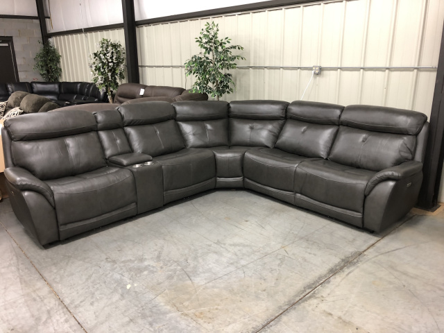 2190 LEATHER Touch Motion Sectional - 3 Power Seats, # Power Headrest, 1 Console with 4 USB $2579