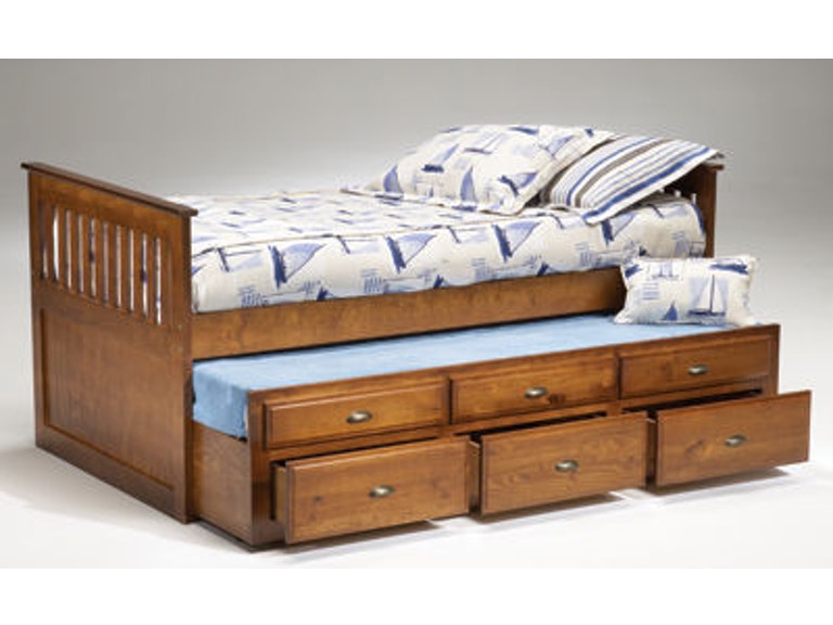 502 Logan Twin Captain's Bed with Trundle & Drawers $449