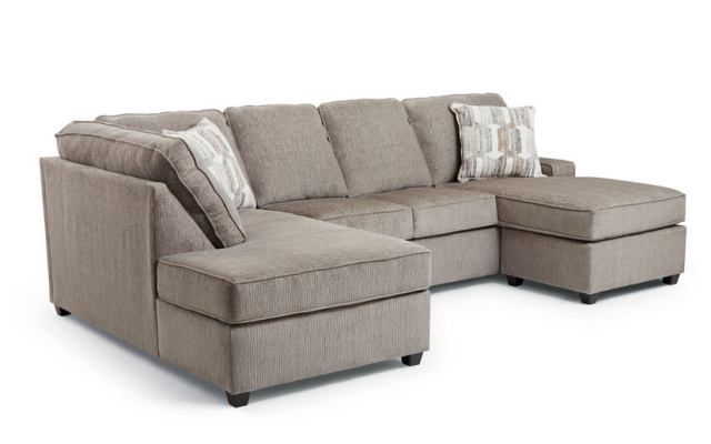 2080 Two Piece Sectional with Chaise in Cloud $1295.99