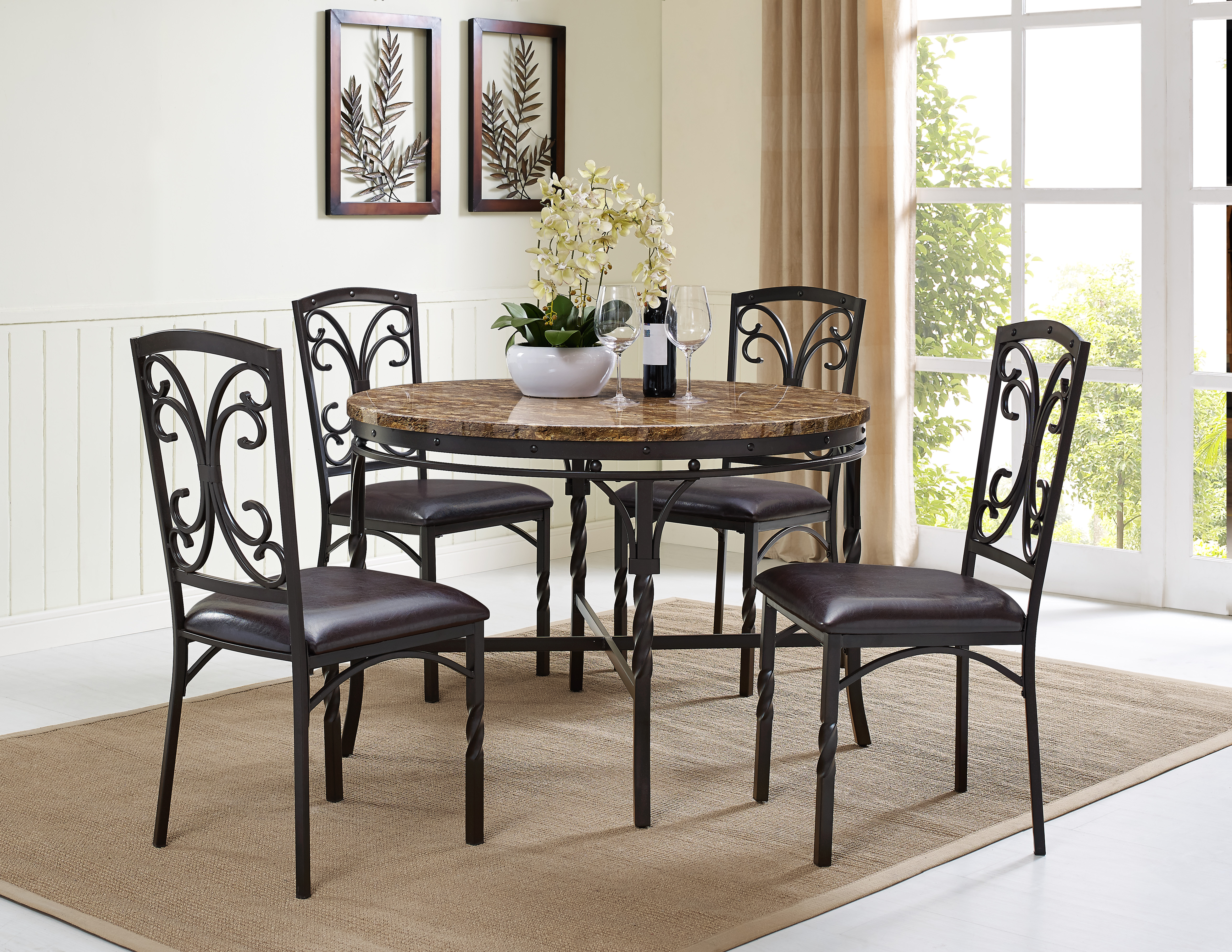 4550 Tuscan Copper Black Dining Table $549.99