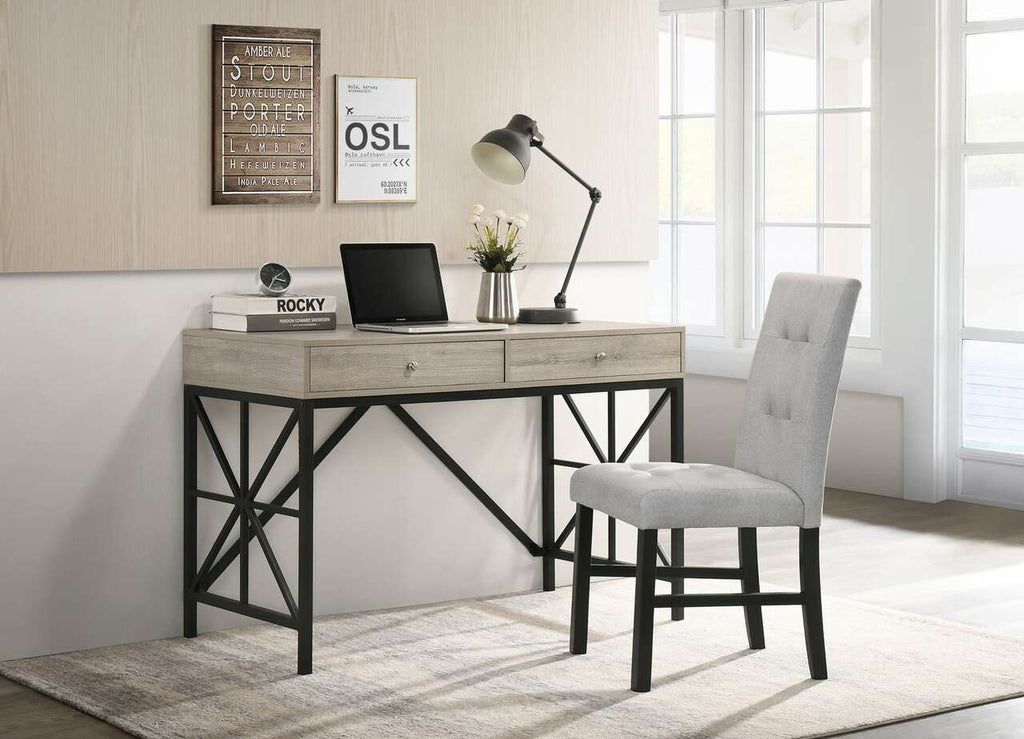 9508 Study Desk & Chair Light Grey/Black $395.99