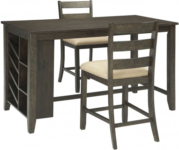 397 Rokane Counter Table with Storage & 2 Upholstered Bar Stools $722.99