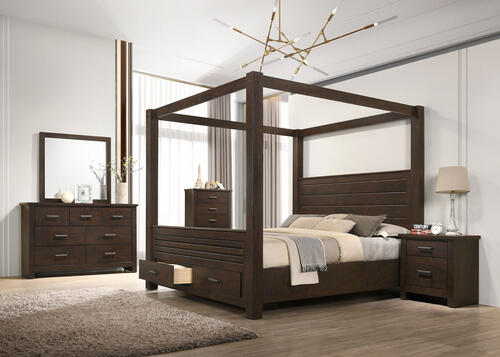6413 King 5pc Canopy Storage Bed Set $1525