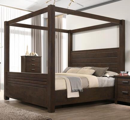 6413 King Elijah Dark Brown 5pc  Bedroom $1599