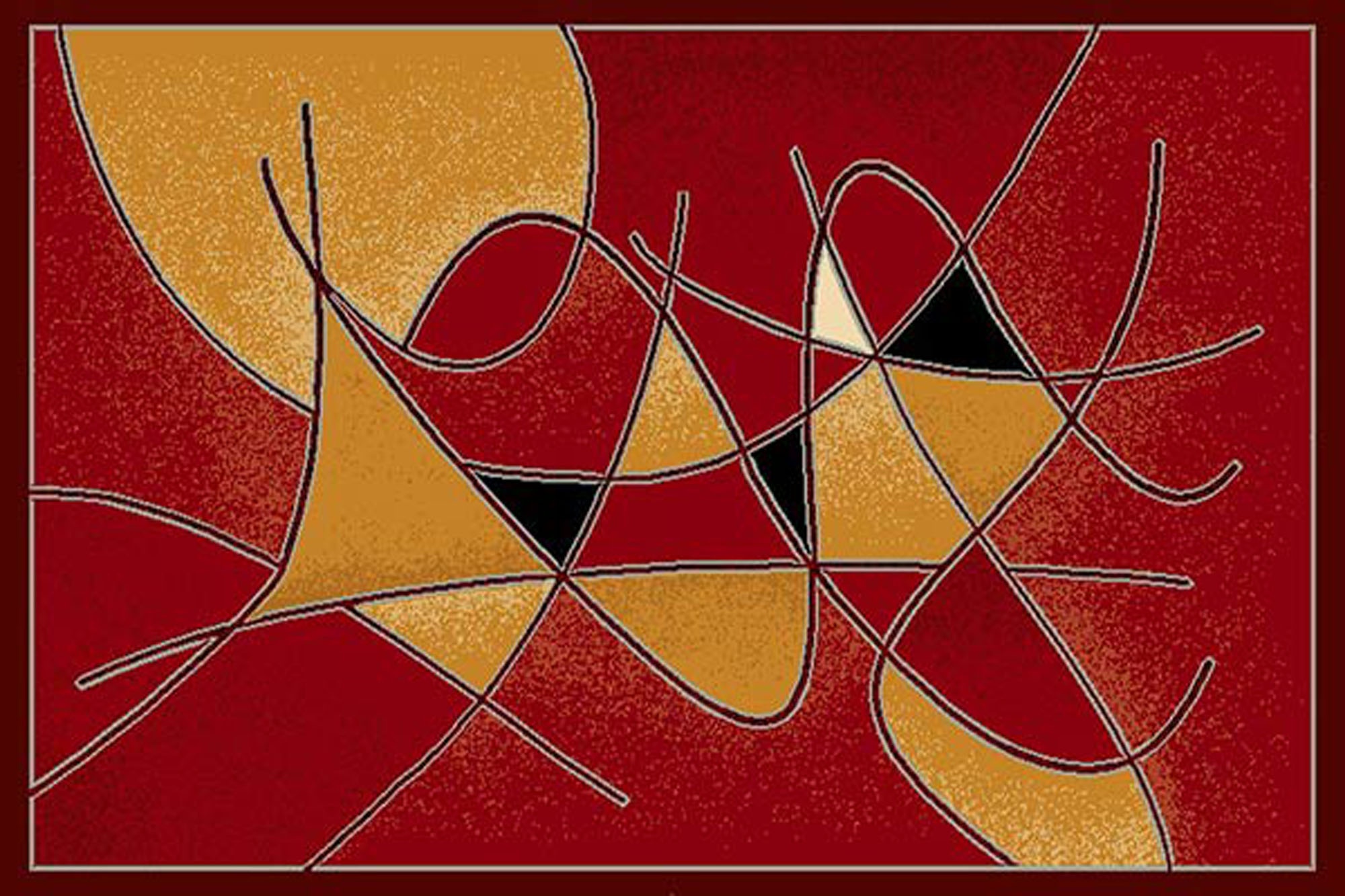 Gallery Red Geometric Area Rug<br>5’ x 7’ $69