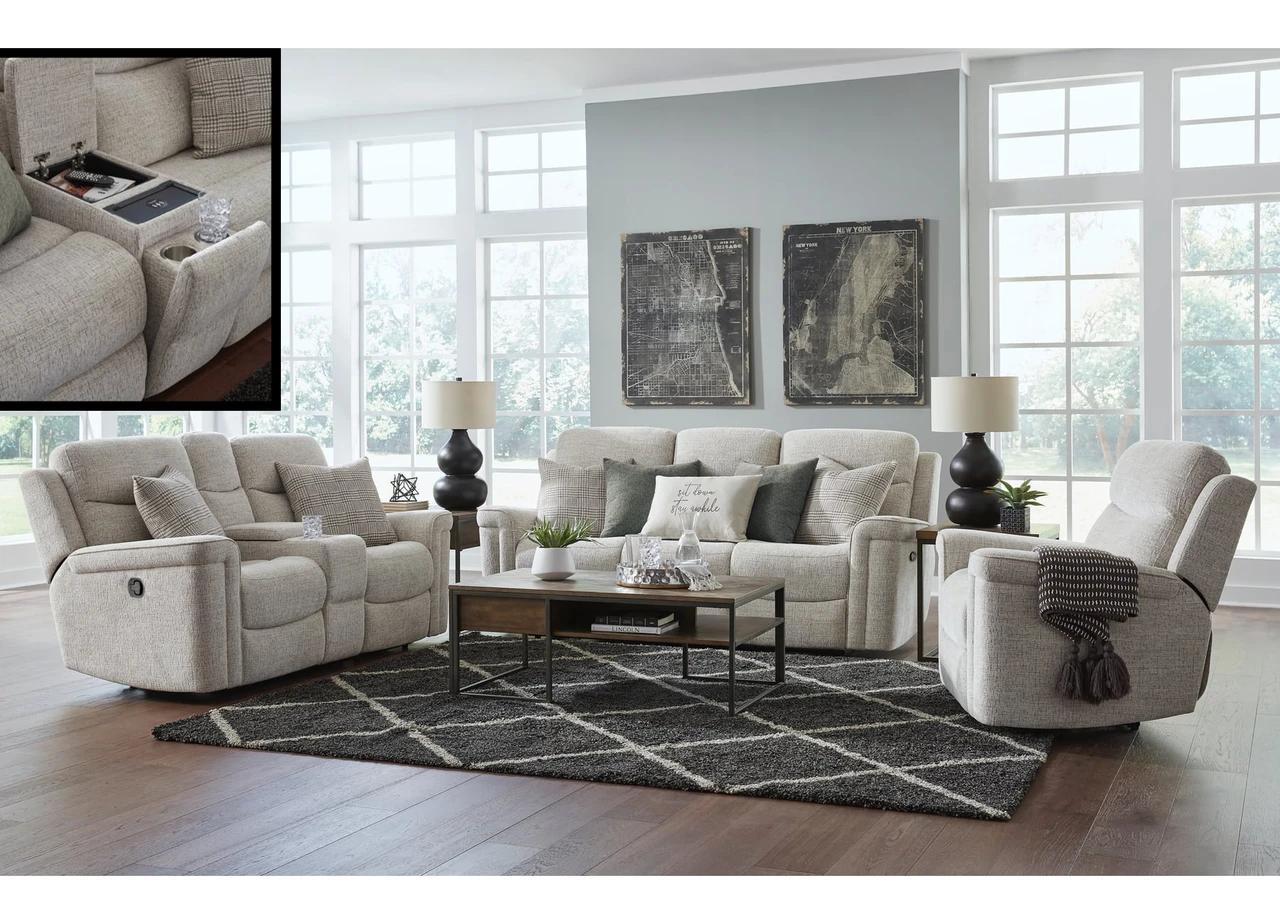 72101 Sofa and Loveseat: Fluff Daddy Alabaster $1895